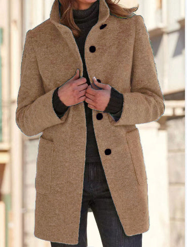 Woolen Coat With Pockets