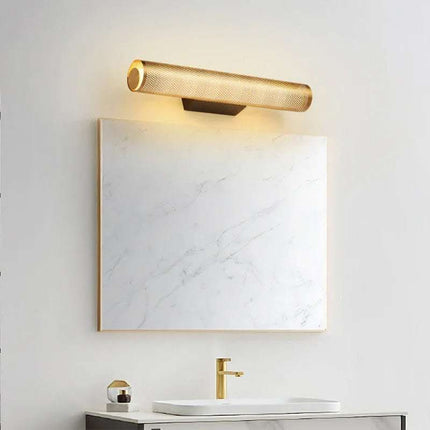 Light Luxury Metal Grid Decorative Mirror Headlight