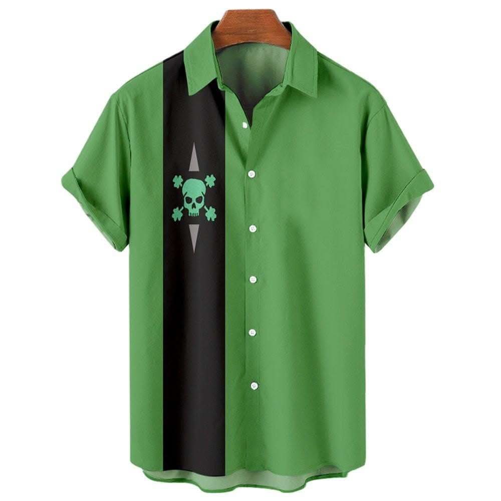 Men's Hawaiian Shirt Casual Button Short Sleeve Fendax 0