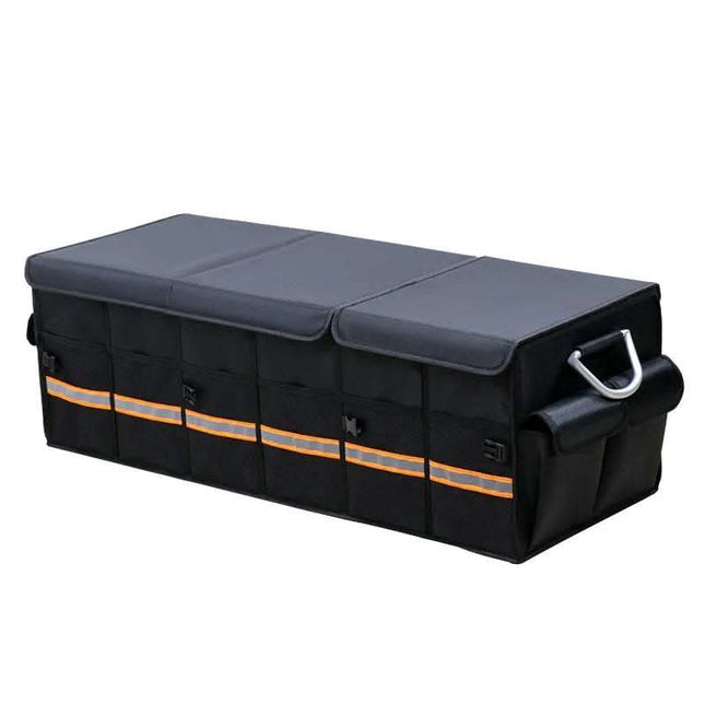 Car Trunk Organizer Foldable Cover Heavy Duty Collapsible Car Trunk Storage Box Car Cargo Trunk Bag With Lid For Sedan SUV Fendax 0