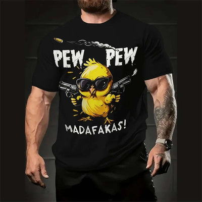 Men's Casual Loose Cartoon 3d Printed Short Sleeve Fendax 0