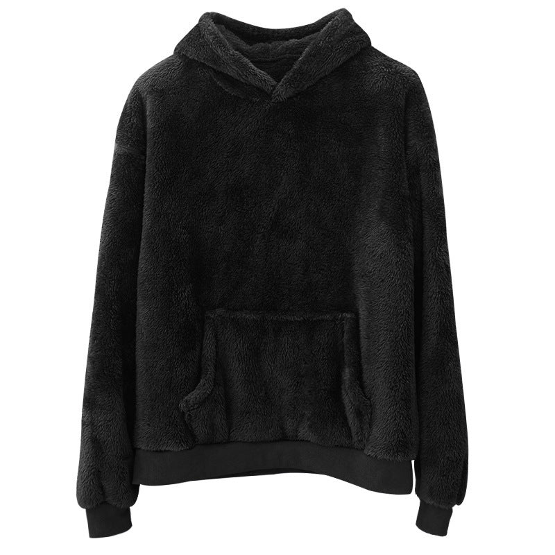 Double-sided Velvet Hooded Sweater