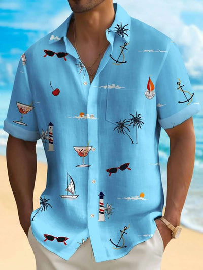 Men's Fashion Hawaiian Digital Printing Shirt Fendax 0