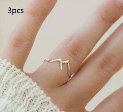 Mountain-shaped Copper Creative Custom Ladies Ring Fendax 0