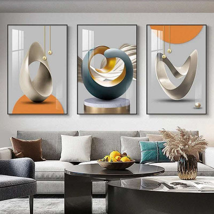 Modern Living Room Decorative Northern Europe Light Luxury Abstract Hanging Painting Fendax 0