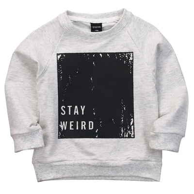 kids sports letter printed sweater