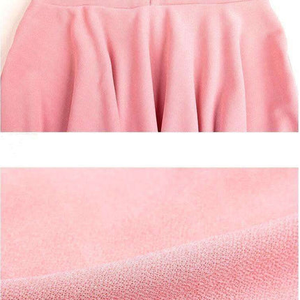 USA SIZE Large size women's high waist half skirt umbrella skirt pleated skirt sundress Fendax 0
