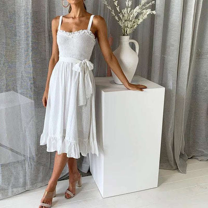 Summer fashion wild sling ruffled lace female dress Fendax 0