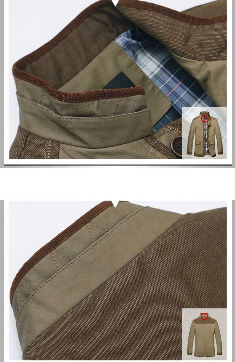 Men's Spring And Autumn Clothing Thin Coat Business Stand Collar Jacket