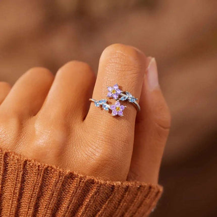 Purple Flower Ring Spring Summer Fashion Jewelry Accessories Fendax 4