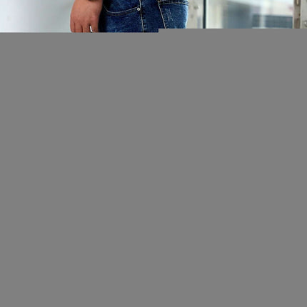 Slim Fit Stretch Men's Youth Blue Casual Pants Fendax 0