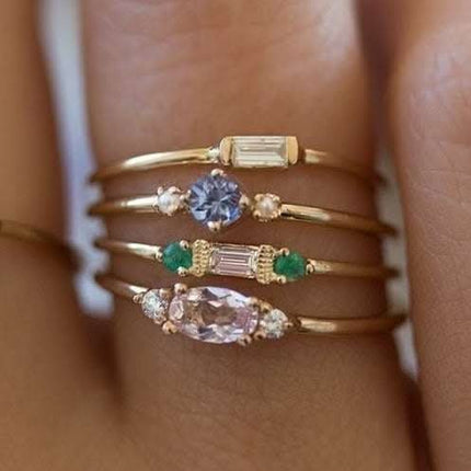 Gold Ring Fashion Ladies Three-piece Set Fendax 0
