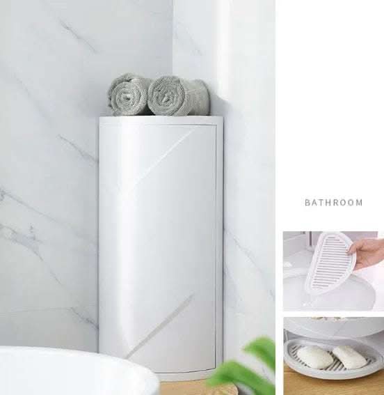 Bathroom shelf free punching wall hanging triangle storage rack kitchen bathroom vanity corner shelf corner Fendax 0