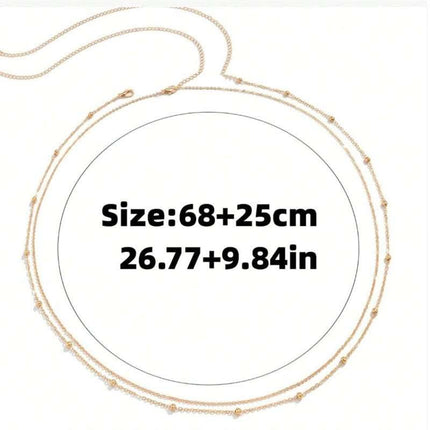 Fashion Double Layer Round Beads Chain Women's Waist Chain Fendax 0