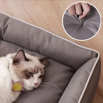 Luxury Bed For Dog Scratch Resistant Wear-resistant Waterproof Pad Pet Cat Nest Dog Cushion Soft High Rebound Sofa Dogs Supplies Fendax 4