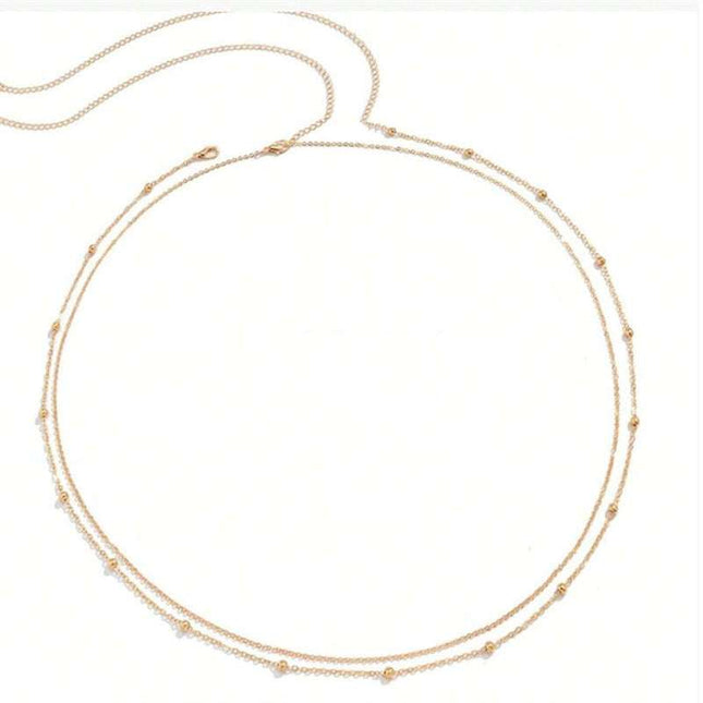 Fashion Double Layer Round Beads Chain Women's Waist Chain Fendax 0