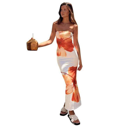 Women's Summer Printed Waist-controlled Fashion Dress Fendax 0