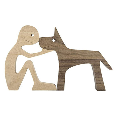 DIY Figurine Wood Dog Ornament