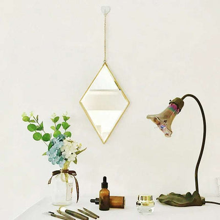 Brass Hexagonal Cosmetic Bathroom Mirror Fendax 0