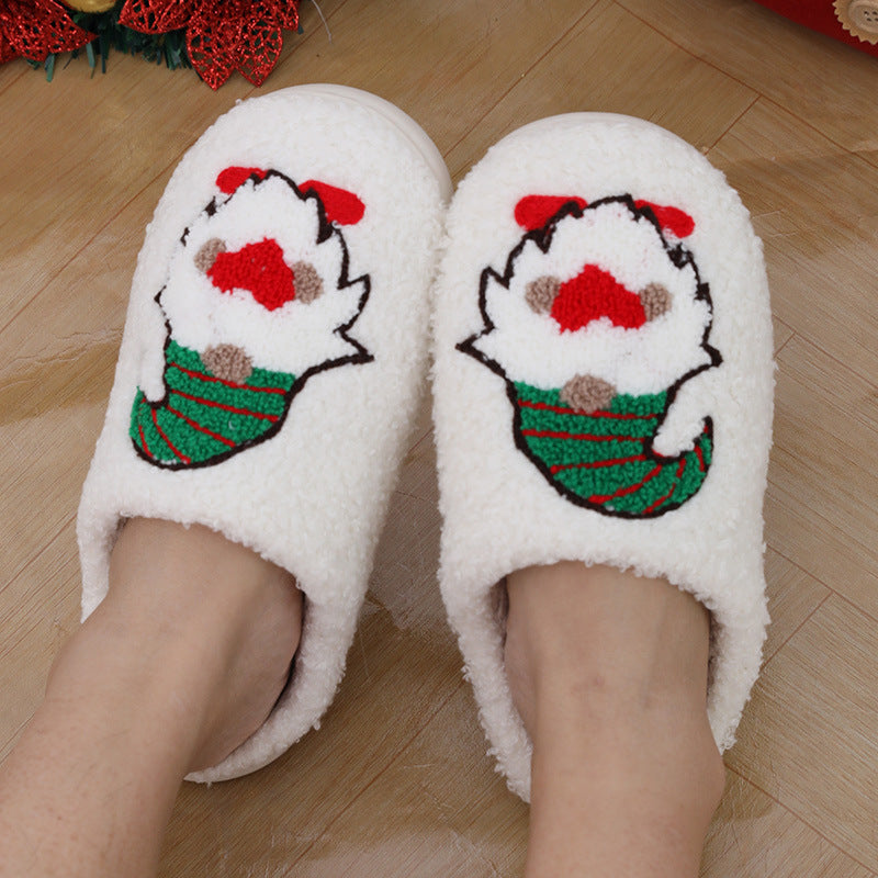 Cute Cartoon Santa Claus Home Slippers