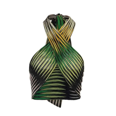 Slim Sexy Halter Cross Halterneck Suspender Top