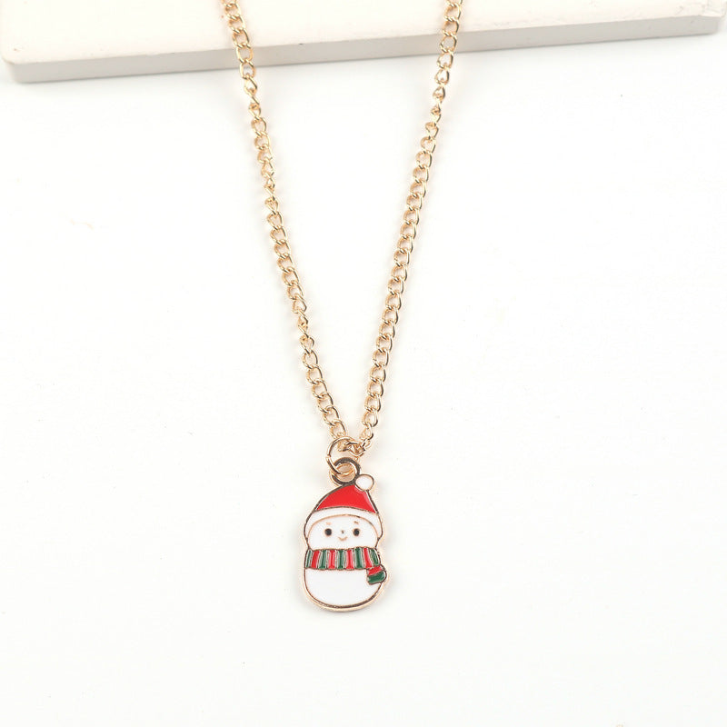 Christmas Necklace Cute Cartoon Santa Claus