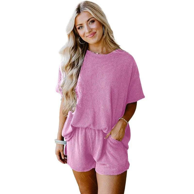 Women's Summer Fashion Twisted Thread Casual Suit Fendax 0