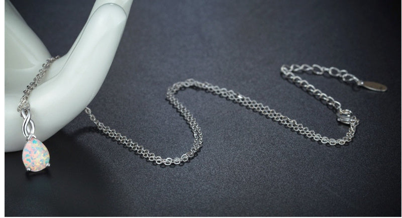 Water Drop Opal Pendant Necklace