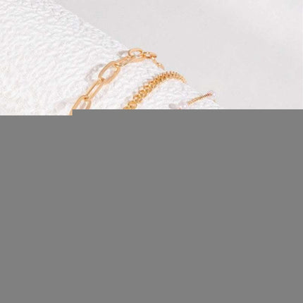 Summer Fashion 5-piece Pearl Anklet Women's Multi-layer Fendax 0