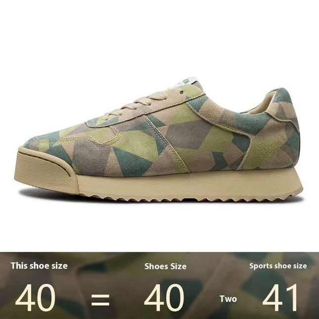 Handmade First Layer Cowhide German Training Shoes Genuine Leather Men's Casual Shoes Fendax 0