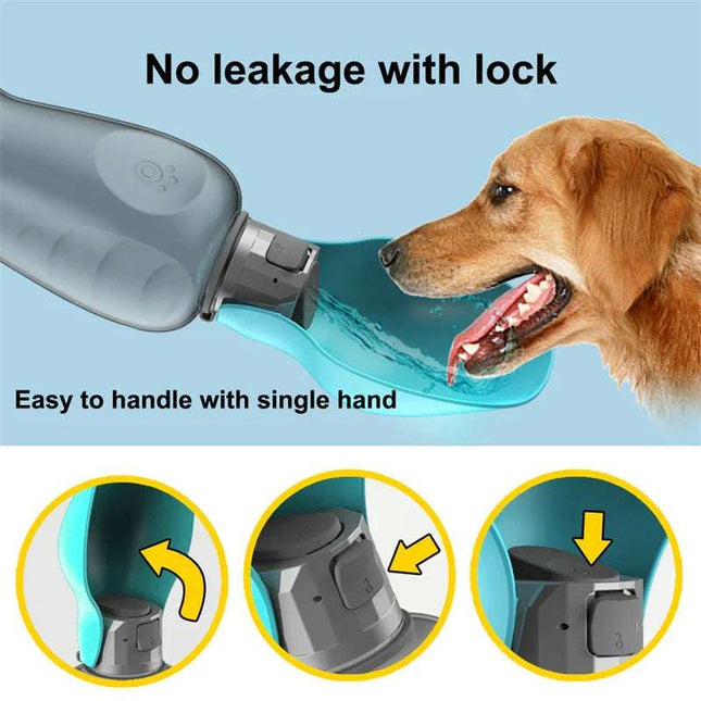 800ml Dogs Water Bottle Portable High Capacity Leakproof Pet Foldable Drinking Bowl Golden Retriever Outdoor Walking Supplies Pet Products Fendax 0