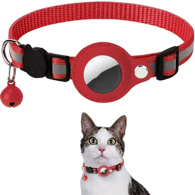 Reflective Collar Waterproof Holder Case For Airtag Air Tag Airtags Protective Cover Cat Dog Kitten Puppy Nylon Collar Fendax 0