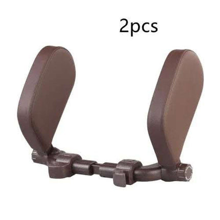 Car headrest pillow Sleep Adjustable Side Car Soft Travel Seat Headrest Auto Leather Support Neck Pillow Cushion car accessories Fendax 0