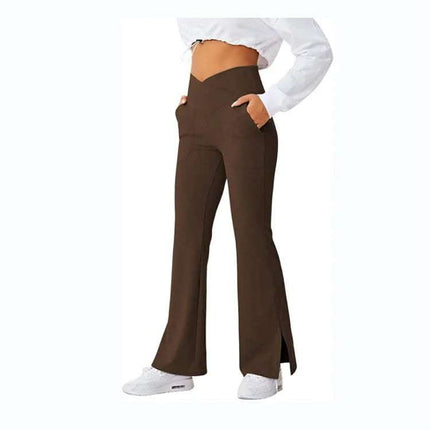 Spring Women's Workout Exercise Pants Akimbo Pants Split Flared Pants Fendax 0