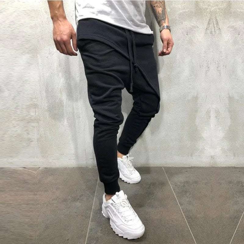 Men's layered jogging pants hip-hop drawstring pants Fendax 0