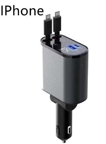 Metal Car Charger 100W Super Fast Charging Car Cigarette Lighter USB And TYPE-C Adapter Fendax 0