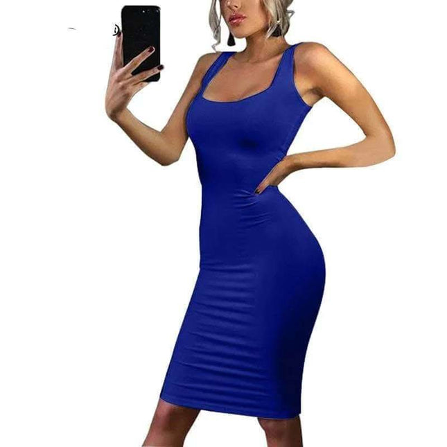 Summer sexy vest dress Europe and the United States large size women's high elasticity pregnant women can wear dresses Fendax 0