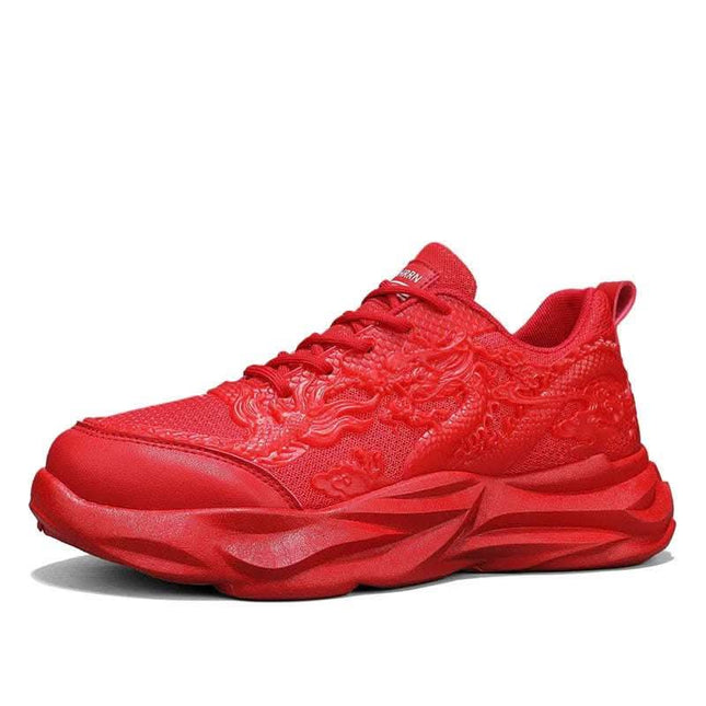 Chinese Loong Breathable Casual Fly Knit Sneakers Fendax 0