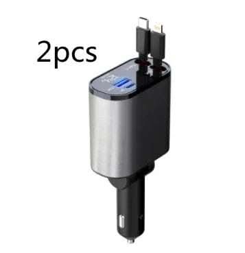 Metal Car Charger 100W Super Fast Charging Car Cigarette Lighter USB And TYPE-C Adapter Fendax 0