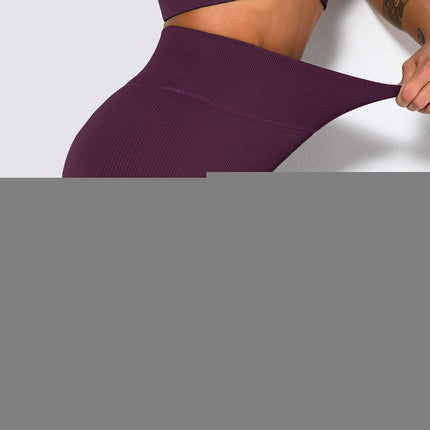 Seamless Knitted Sexy Sports Short-sleeved Shorts Yoga Wear Fitness Suit Fendax 0