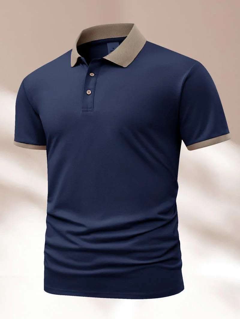 Summer Polo Shirt Printed T-shirt Short Sleeve High-end Lapel Fendax 0