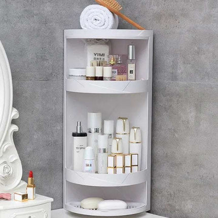 Bathroom shelf free punching wall hanging triangle storage rack kitchen bathroom vanity corner shelf corner Fendax 0