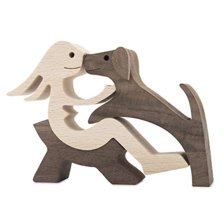 DIY Figurine Wood Dog Ornament