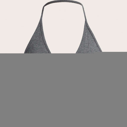 SHEIN EZwear Summer Solid Crop Halter Top Fendax 4