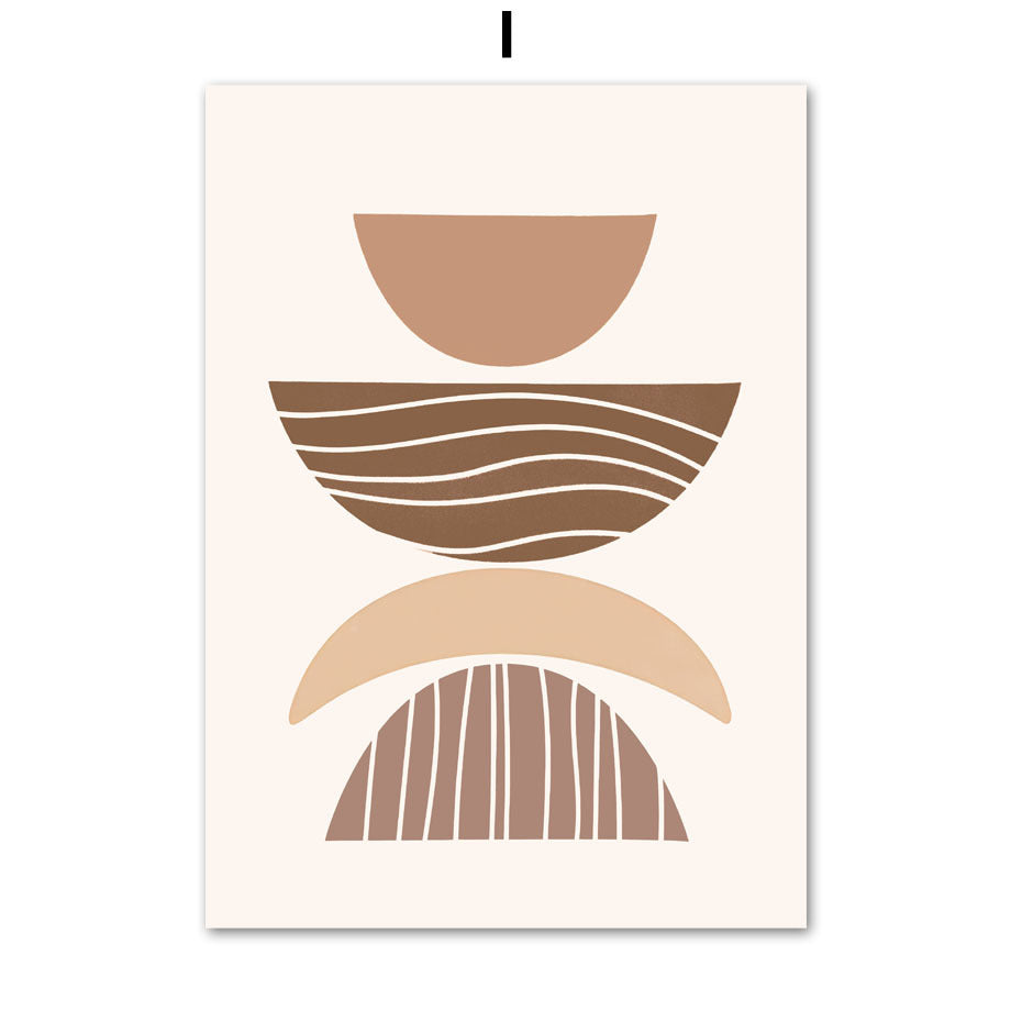 Line Leaves Abstract Boho Home Decor