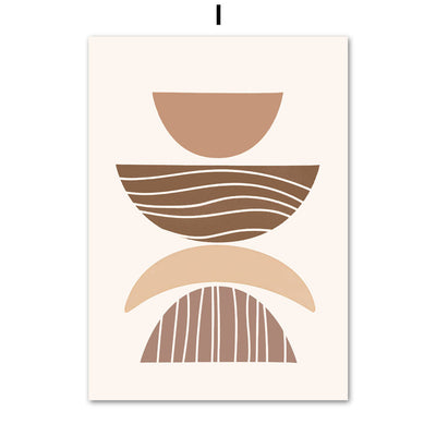 Line Leaves Abstract Boho Home Decor