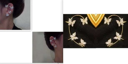 Fashion Earring Butterfly Ear Clip And Ear Hook Jewelry Fendax 0