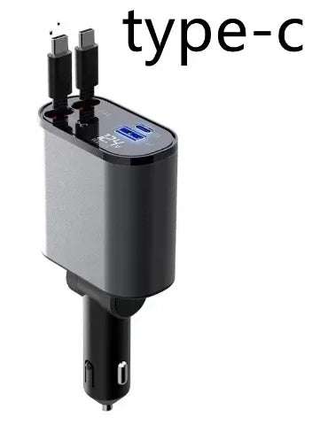 Metal Car Charger 100W Super Fast Charging Car Cigarette Lighter USB And TYPE-C Adapter Fendax 0