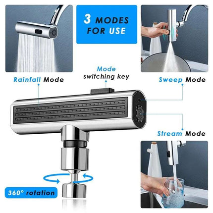 Kitchen Faucet Waterfall Outlet Splash Proof Universal Rotating Bubbler Multifunctional Water Nozzle Extension Kitchen Gadgets Fendax 0