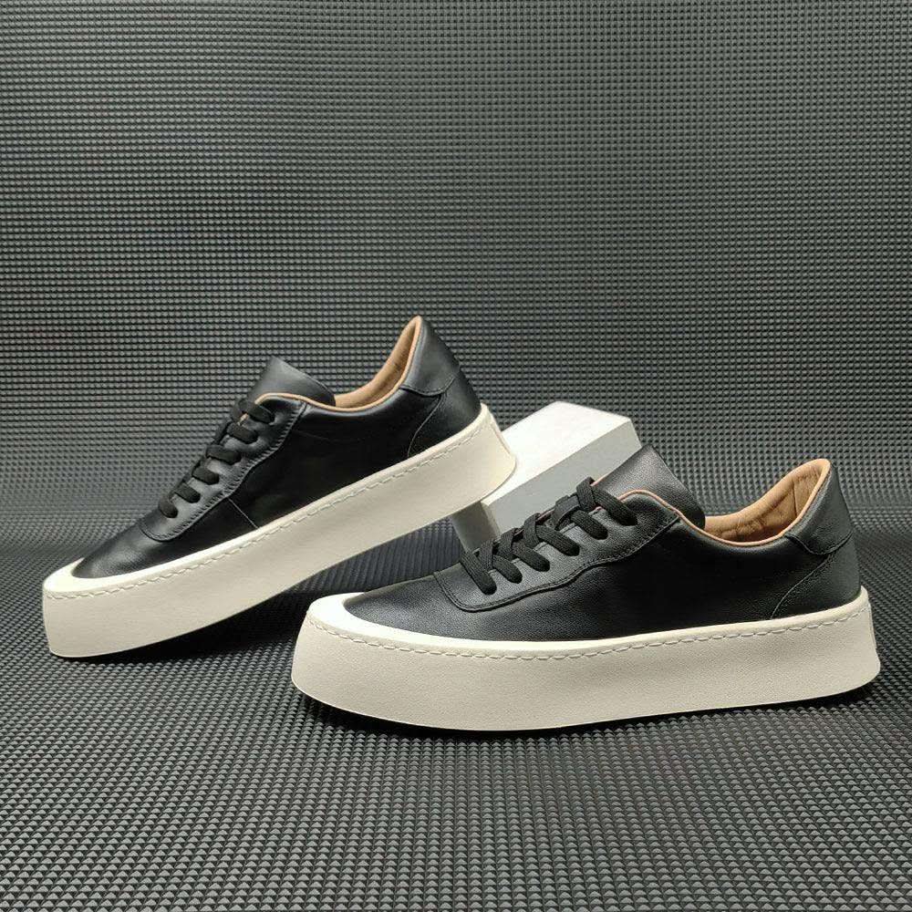 Boys First Layer Cowhide Board Shoes Thick Bottom Fendax 0